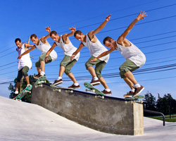 Sequence of Dale Decker skateboarding at riley skate park in farmington michigan Photography